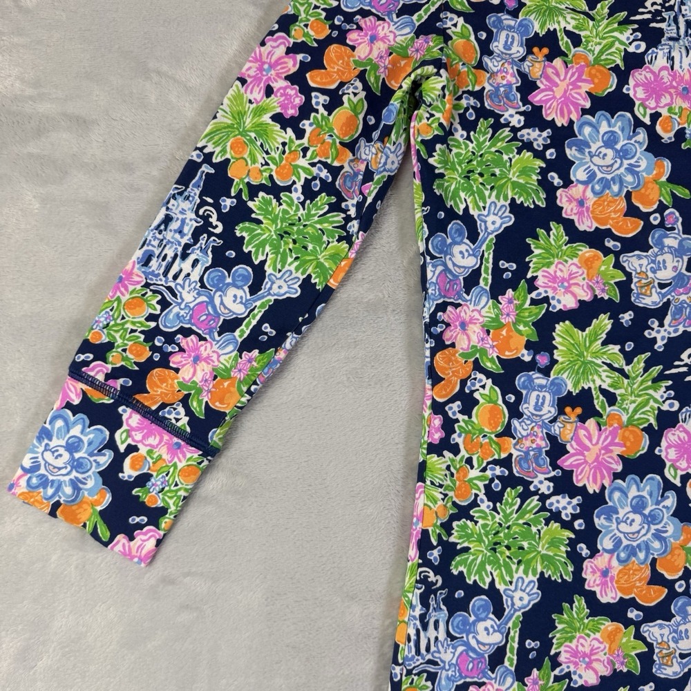 Disney X Lilly Pulitzer Dress XS Mickey & Minnie Mouse Long Sleeve Tropical - Picture 12 of 14